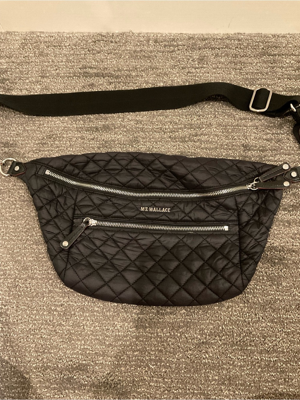 MZ Wallace Crosby Crossbody Sling Bag - Black Nylon - Picture 2 of 8
